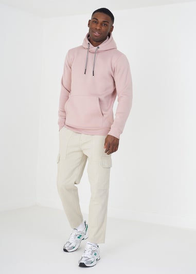 Brave Soul Pale Pink Hoody With Kangaroo Pocket