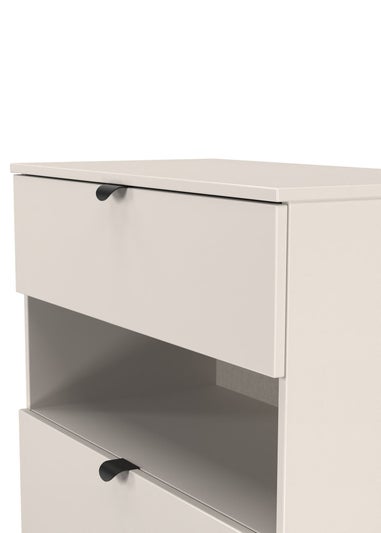 Swift Ready Assembled Arran 3 Drawer Open Shelf Deep Chest