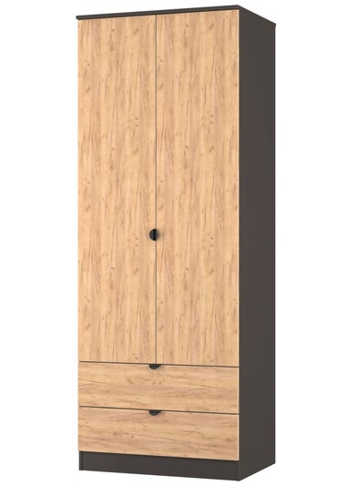 Swift Ready Assembled Arran 2 Drawer Double Wardrobe