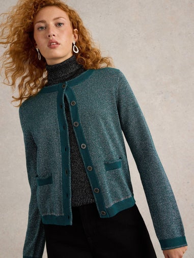 Glitzernde Strickjacke Charlotte