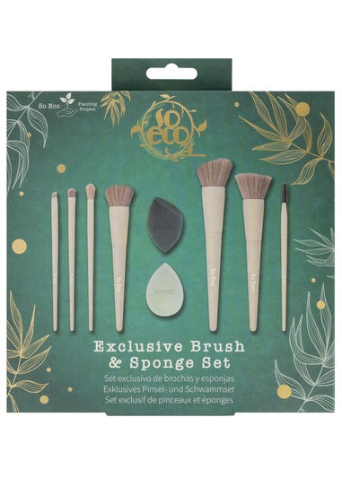 So Eco Dark Green Exclusive Brush & Sponge Set