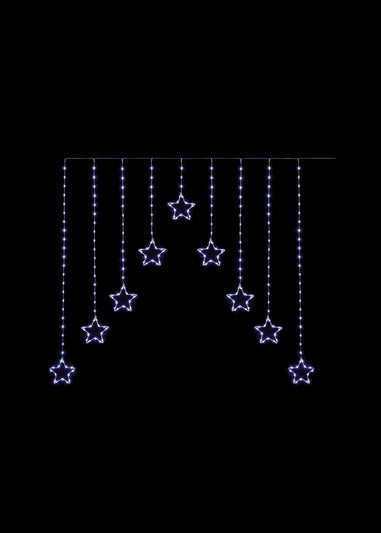 Premier Decorations 258 White LED Flexibrights Star Curtain Light