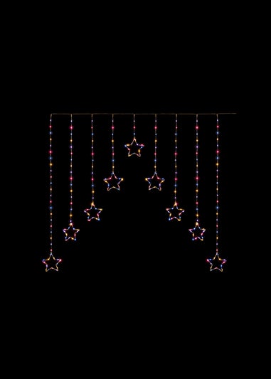 Premier Decorations 258 Rainbow LED Flexibrights Star Curtain Light