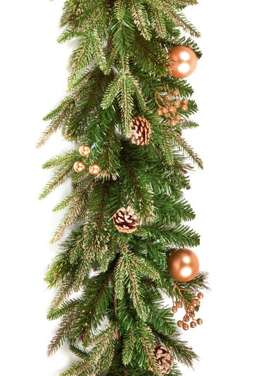 Premier Decorations Gold Baubles and Cones artificial Garland 180cm