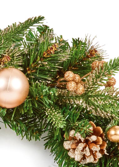 Premier Decorations Gold Baubles and Cones artificial Wreath 40cm