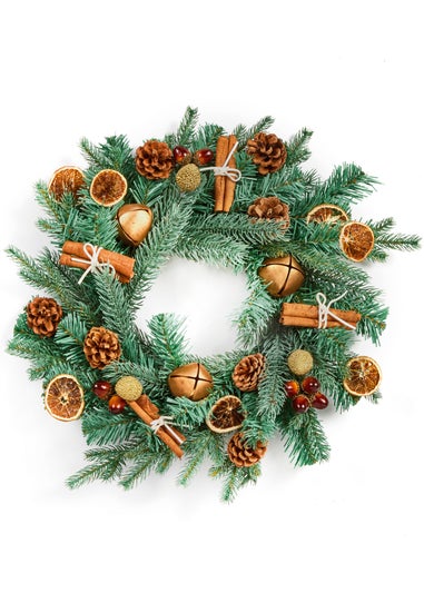 Premier Decorations Orange Cinnamon artificial Wreath 40cm