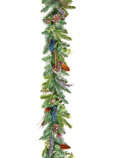 Premier Decorations Eucalyptus and Thistle artificial Garland 180cm