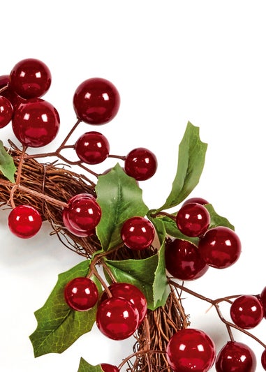 Premier Decorations Cherry artificial Wreath 45cm