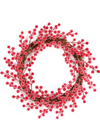 Premier Decorations Frosted Berry artificial Wreath 45cm