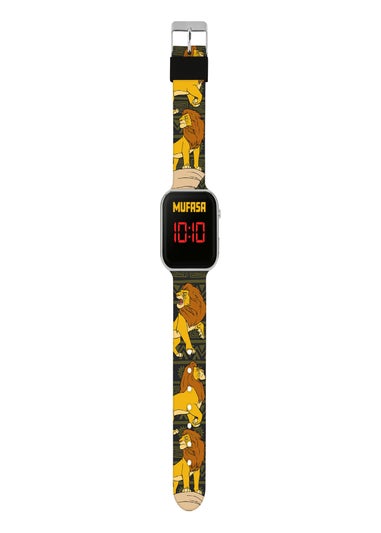 Disney Black Lion King Mufasa Printed Strap LED Watch