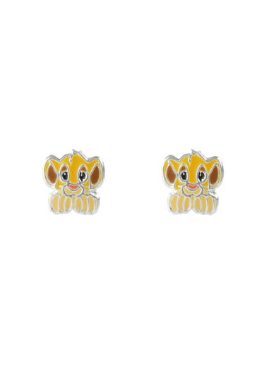 Disney Orange The Lion King Simba Enamel Earrings