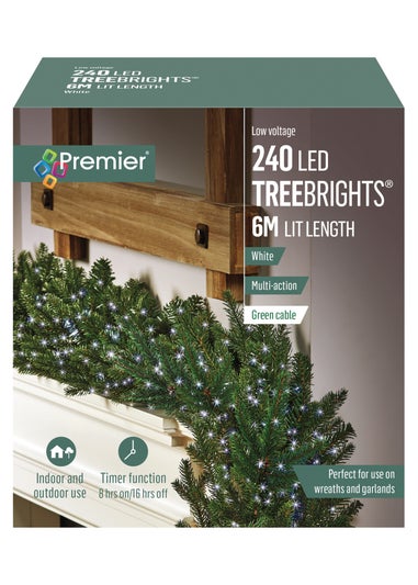 Premier Decorations 240 White LED Treebrights