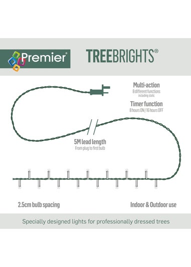 Premier Decorations 240 Vintage Gold LED Treebrights