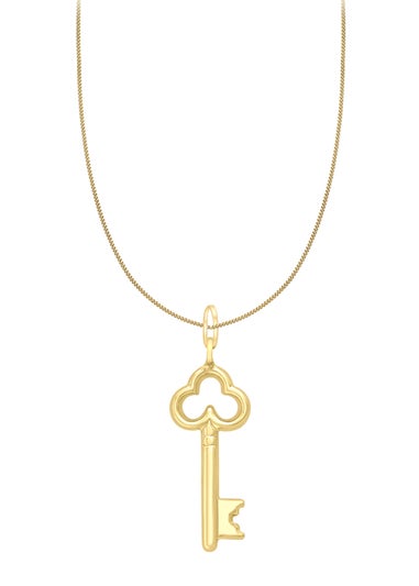 Golden Moments 9ct Yellow Gold Key Charm Necklace