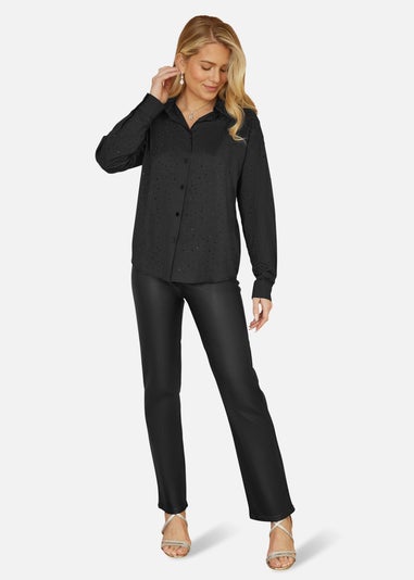 Mela Black Gem Long Sleeve Shirt