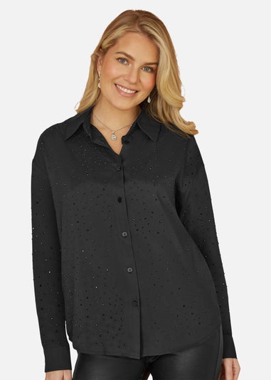 Mela Black Gem Long Sleeve Shirt