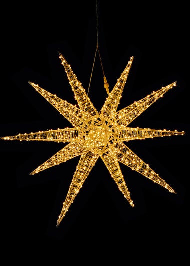 Premier Decorations 3D Starburst with 720 Warm White LEDs 90cm