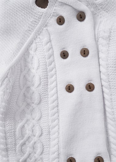 Rock a Bye Baby Cream Double Knit Hooded Cardigan (0-12 months)