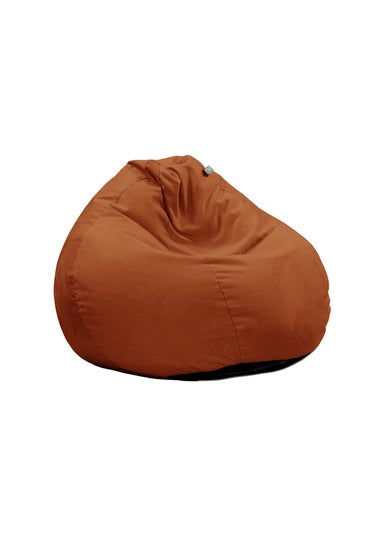 rucomfy Velvet Slouchbag Rust Beanbag