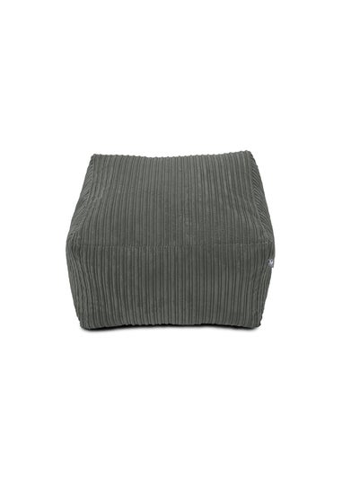 rucomfy Jumbo Cord Ottoman Slate Grey Beanbag