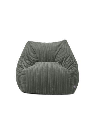 rucomfy Jumbo Cord Large Snuggle Chair Slate Beanbag