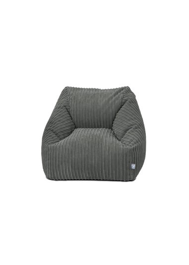 rucomfy Jumbo Cord Big Kids Snuggle Chair Slate Grey Beanbag