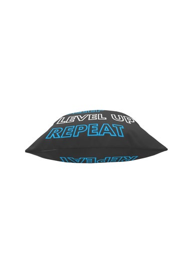 rucomfy Printed Eat Sleep Level Up Repeat Cushion