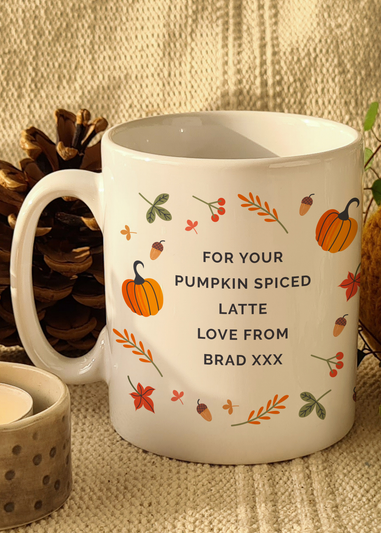 Personalised Memento Company White Pumpkin Mug