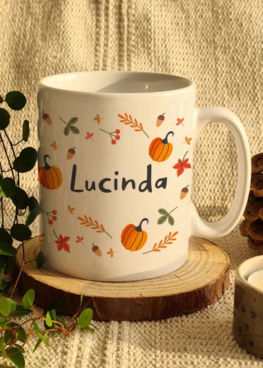 Personalised Memento Company White Pumpkin Mug