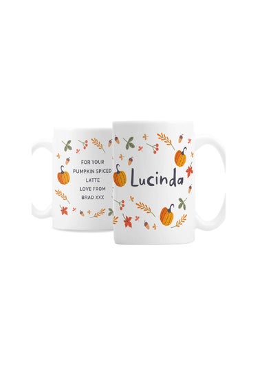 Personalised Memento Company White Pumpkin Mug