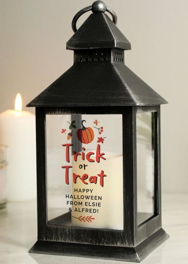 Personalised Memento Company Black Trick or Treat Lantern