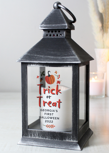 Personalised Memento Company Black Trick or Treat Lantern