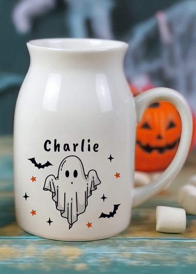 Personalised Memento Company White Halloween Ghost Jug