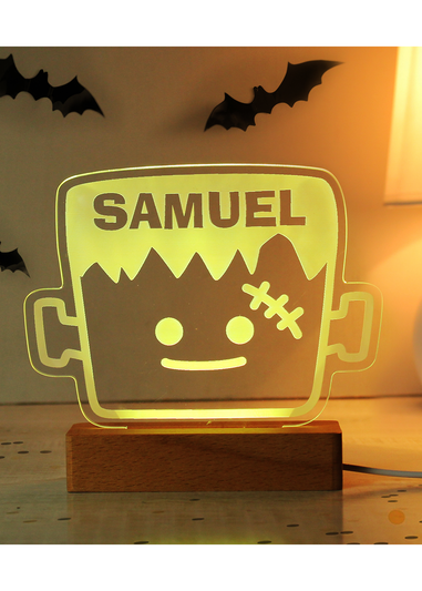 Personalised Memento Company Brown Frankenstein Wooden LED Light