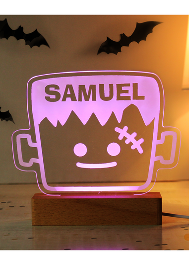 Personalised Memento Company Brown Frankenstein Wooden LED Light