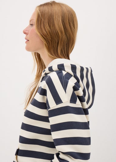 Navy Stripe Hoodie