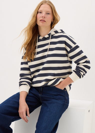 Navy Stripe Hoodie