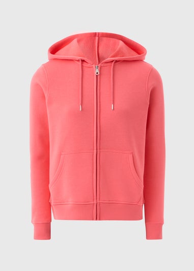 Coral Zip Up Hoodie