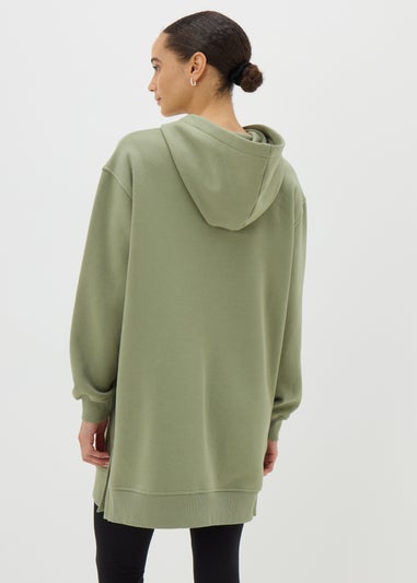 Green Longline Hoodie