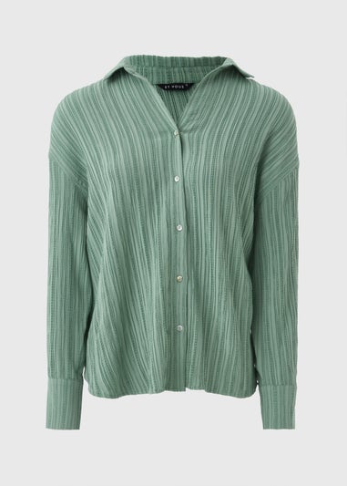 Et Vous Sage Green Textured Co Ord Shirt