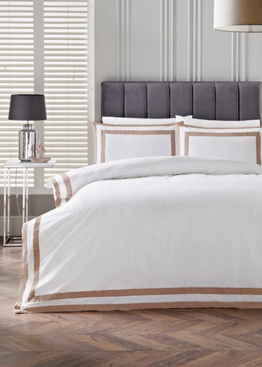 Beige Border Duvet Set