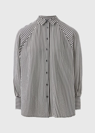 Et Vous Black Monochrome Stripe Shirt