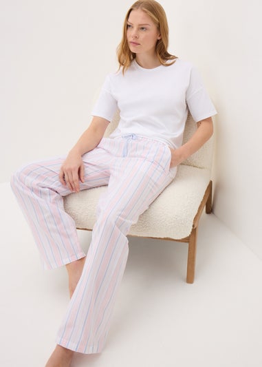 Pink T-Shirt & Stripe Bottoms Pyjama Set