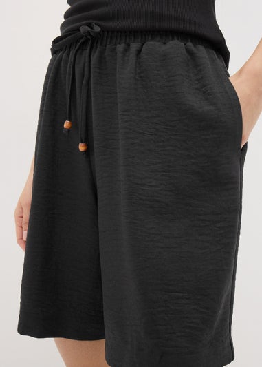 Black Tie Waist Shorts