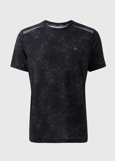 Souluxe Black Printed T-Shirt