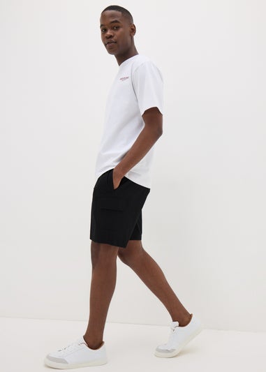 Black Smart Cargo Shorts