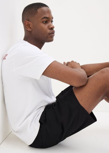 Black Smart Cargo Shorts