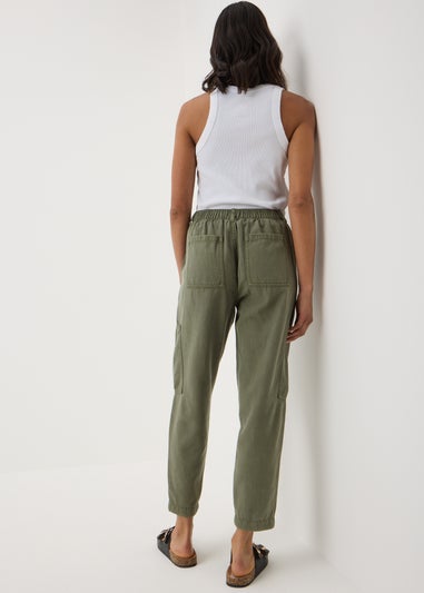 Khaki Utility Barrel Trousers