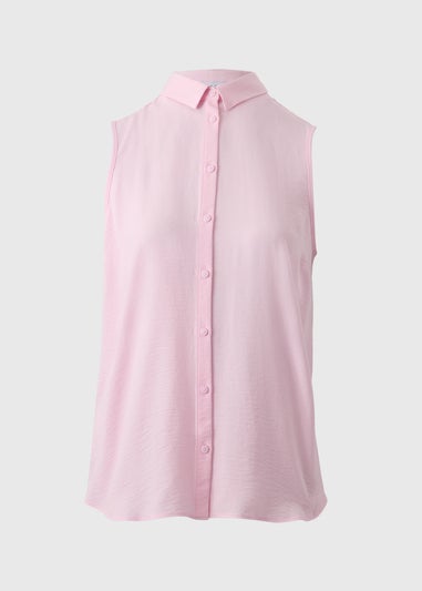 Pink Sleeveless Shirt