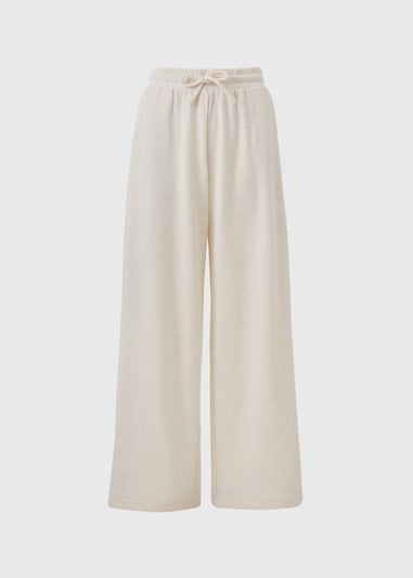 Oatmeal Wide Leg Jogging Bottoms